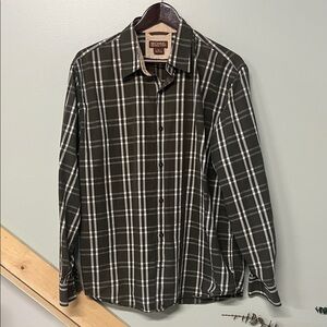 Michaels Men's Dark Green Checkered Shirt